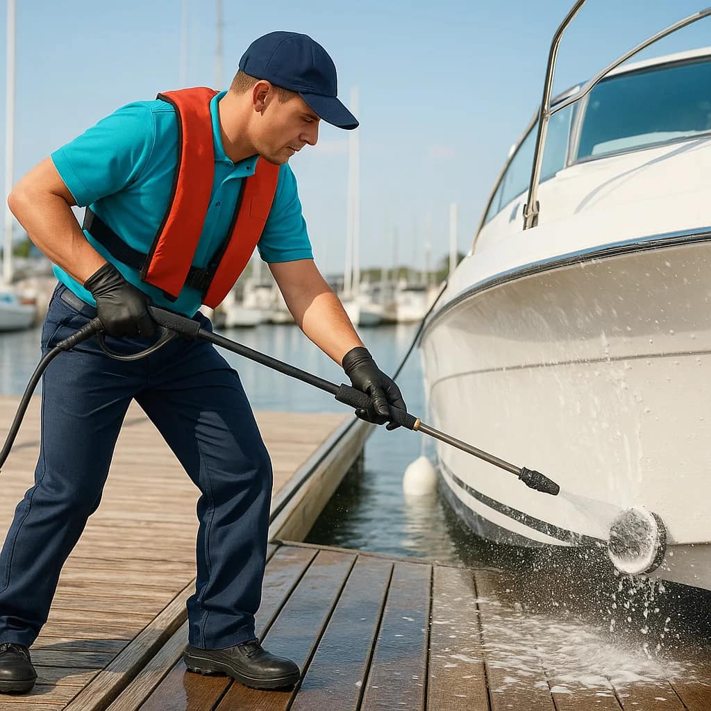 LZ Pressure Cleaning boat and dock cleaning services - Miami