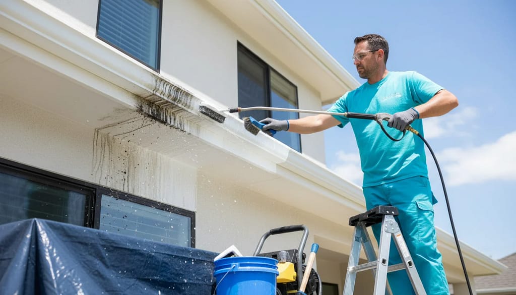 LZ Pressure Cleaning gutter cleaning and brightening services - Miami