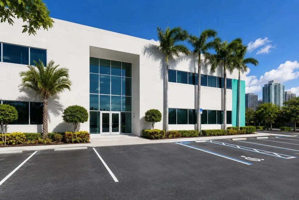 The Hidden Costs of Ignoring Commercial Cleaning Services in Miami 3 Clean well-maintained commercial office building exterior in Miami FL